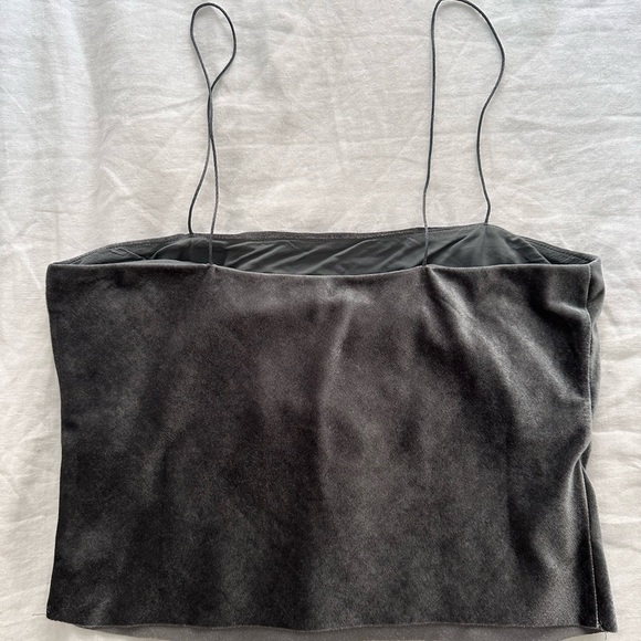 Robertson + Rodeo Velvet Tank in Silver/Gray - Picture 4 of 6